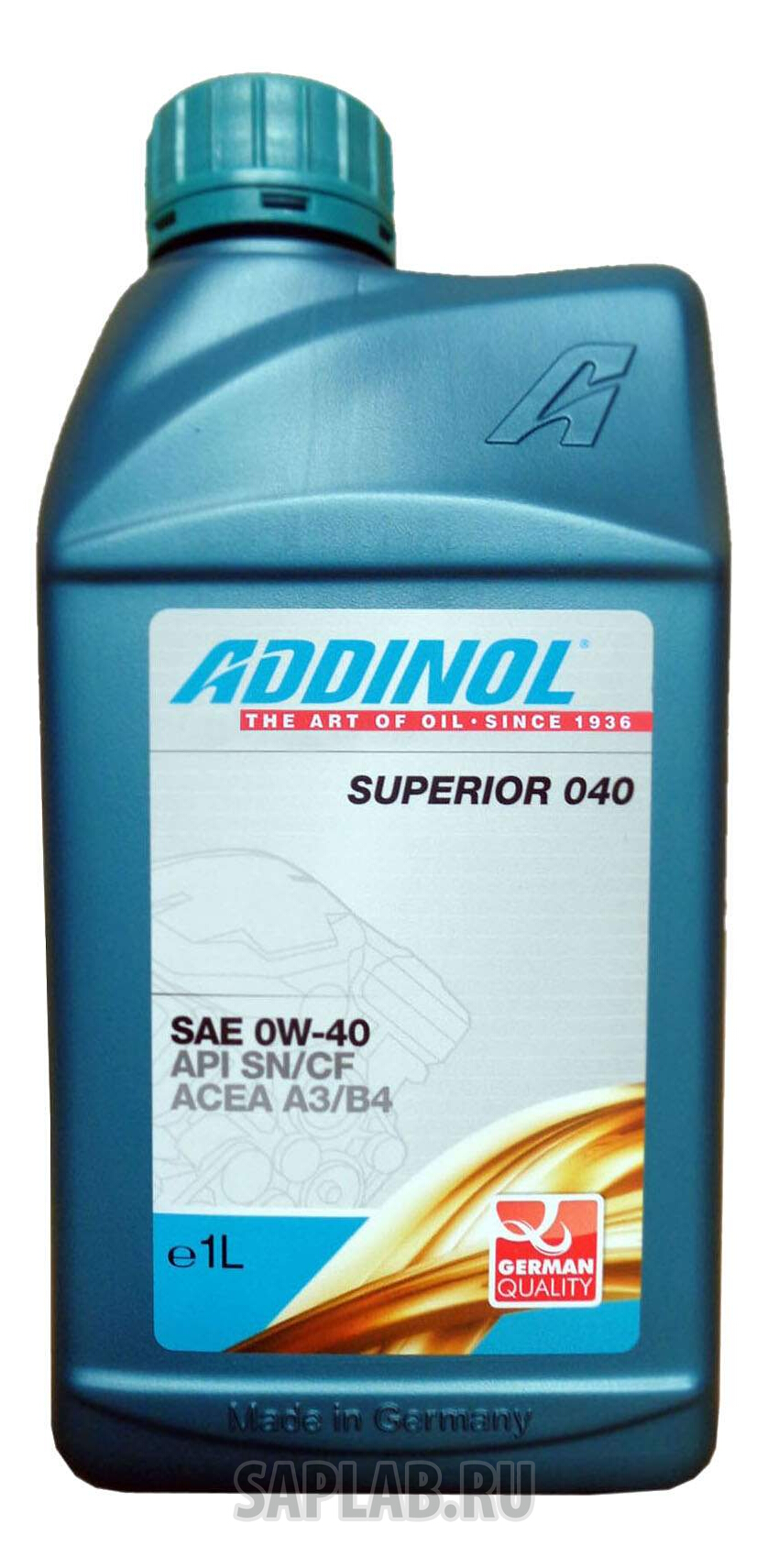 Купить ADDINOL 4014766072689 Моторное масло Addinol Superior 040 0W-40 1л