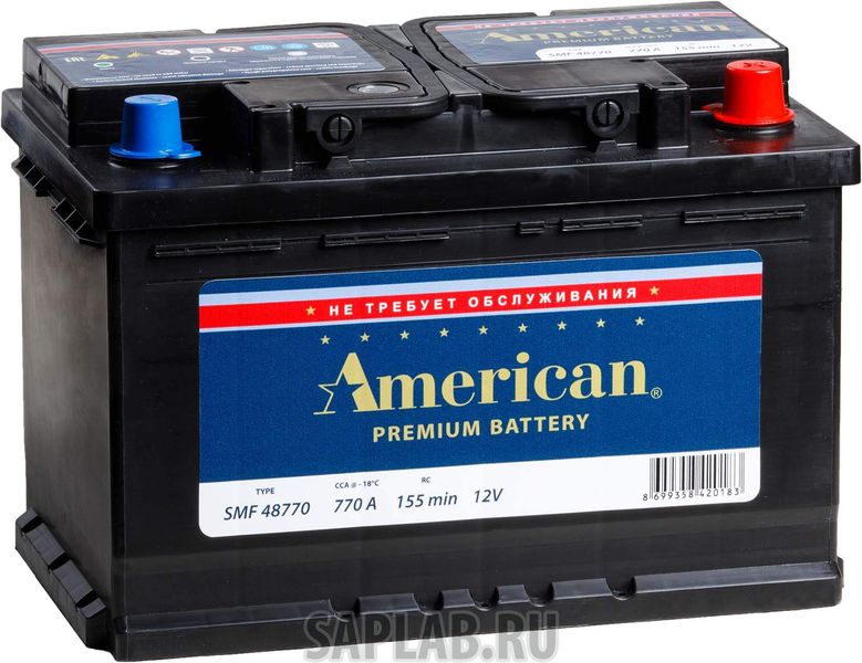Купить AMERICAN 48770 Аккумулятор автомобильный автомобильный American 80 Ач (48770)