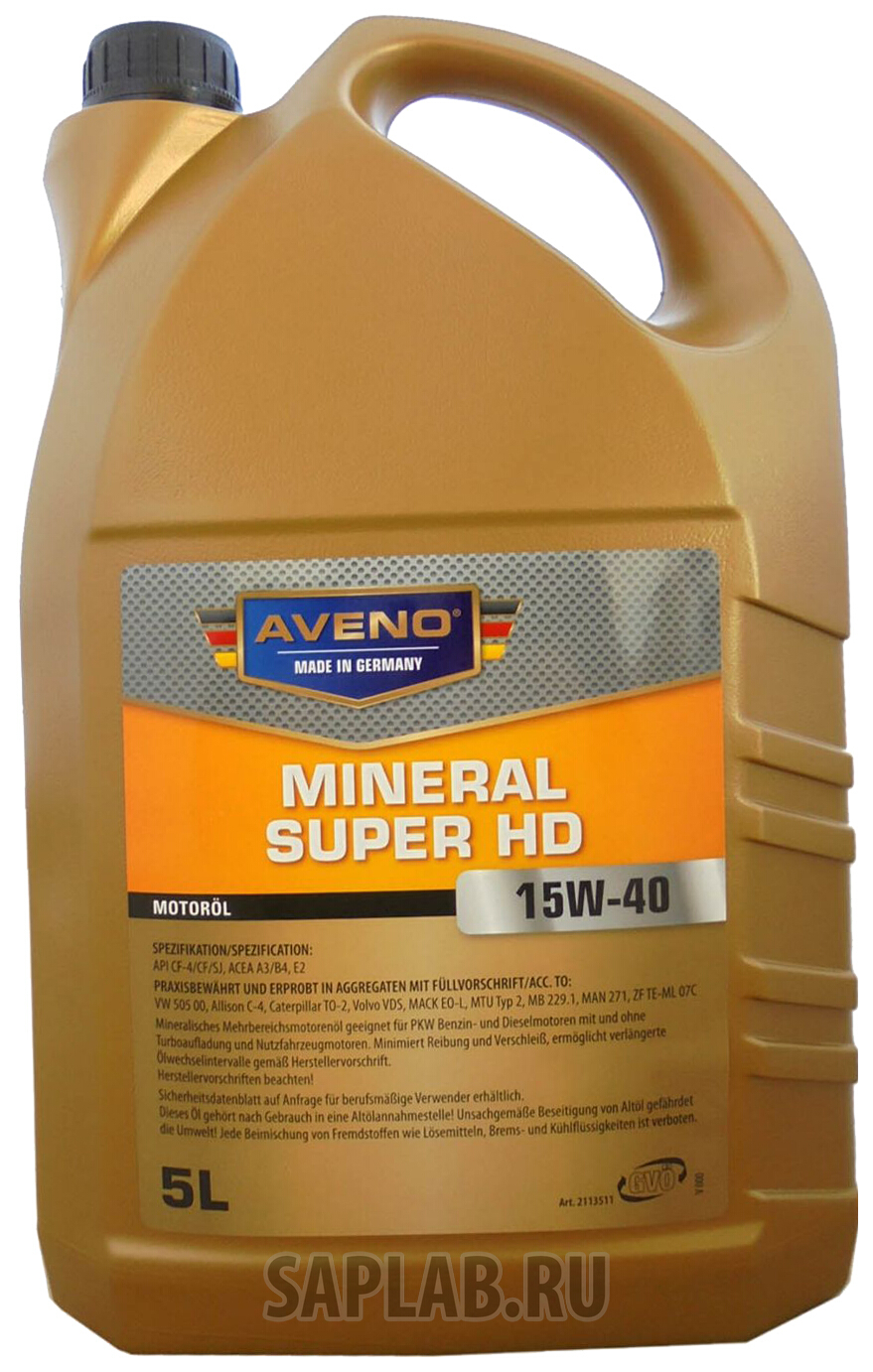 Купить AVENO 3011003004 Моторное масло Aveno Mineral Super 15W-40 4л