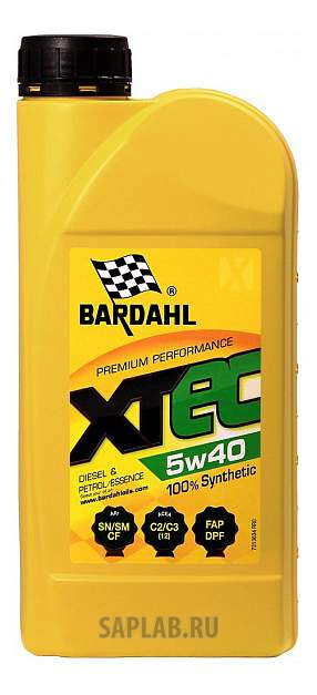 Купить BARDAHL 36341 Моторное масло Bardahl XTEC 5W-40 1л