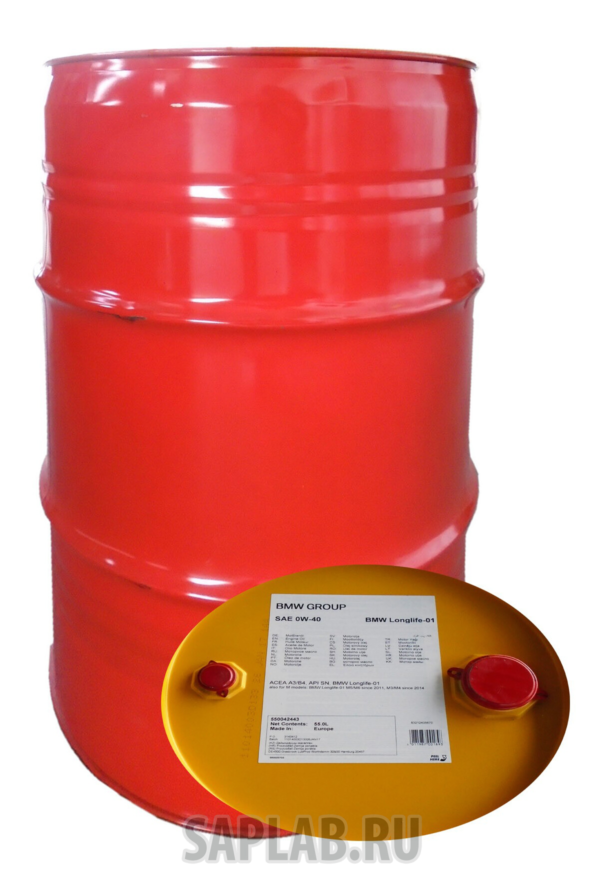 Купить BMW 83212405670 Моторное масло BMW M TwinPower Turbo Longlife-01 0W-40 55л