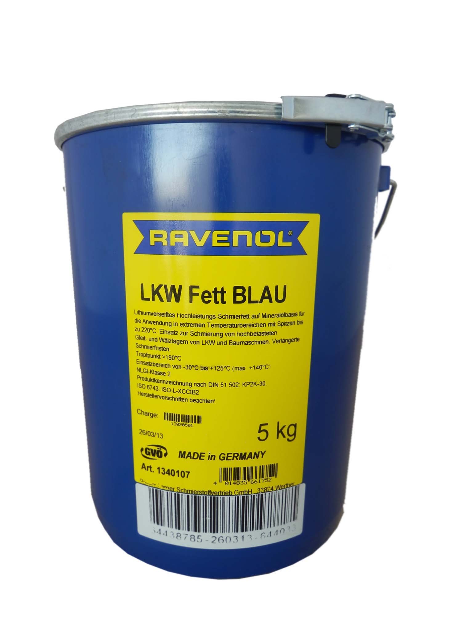 Купить Ravenol 4014835661752 Смазка для подшипников LKW Fett Blau