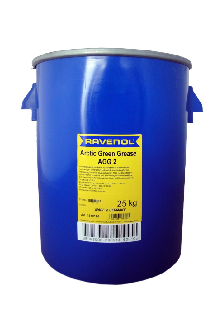 Купить Ravenol 4014835756885 Смазка Arctic Green Grease AGG2 (25кг)